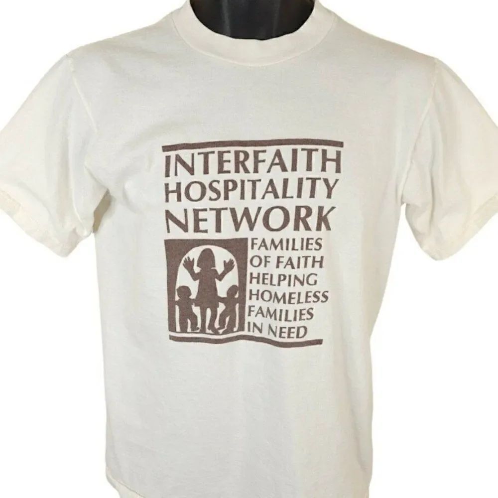 Vintage Interfaith Hospitality Network T Shirt Mens Size Small 90s Made In USA